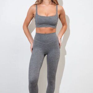 Vitality Daydream Legging Sports Bra Set Grey Seamless Balance Athletica
